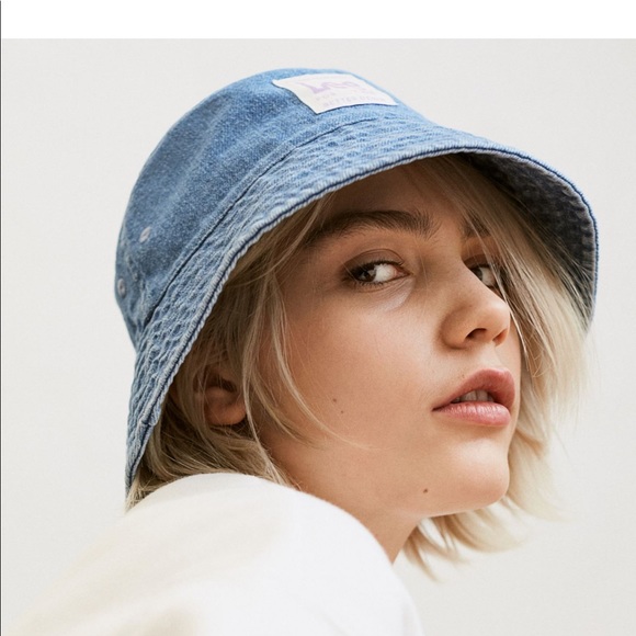 H&M X Lee Demin Blue Bucket Hat - Picture 7 of 9